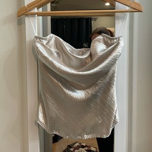 Champagne strapless corset